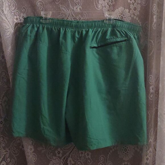 New Speedo Men's‎ Size XXL Green Swim Trunks Drawstring Waist Zippered Pocket - Picture 3 of 8